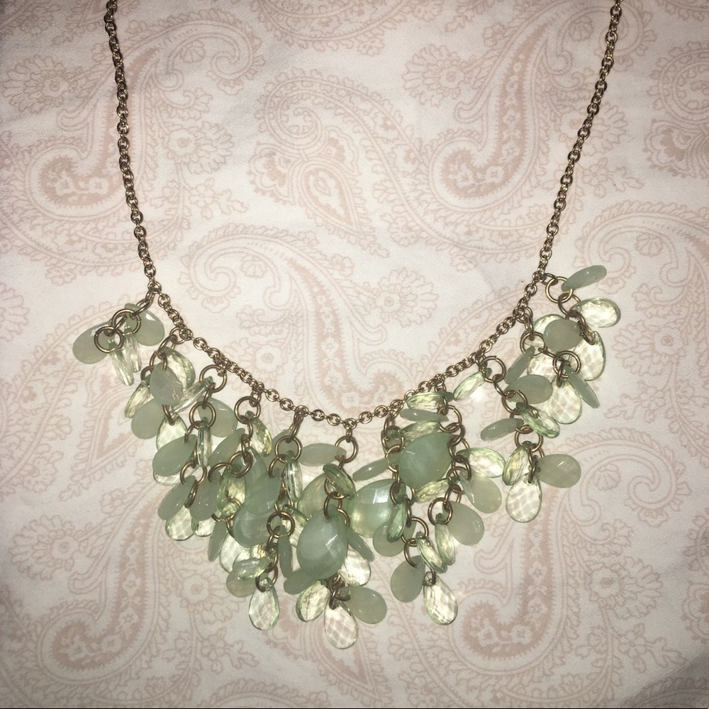 ✨AQUA JEWEL STATEMENT NECKLACE✨ NWOT